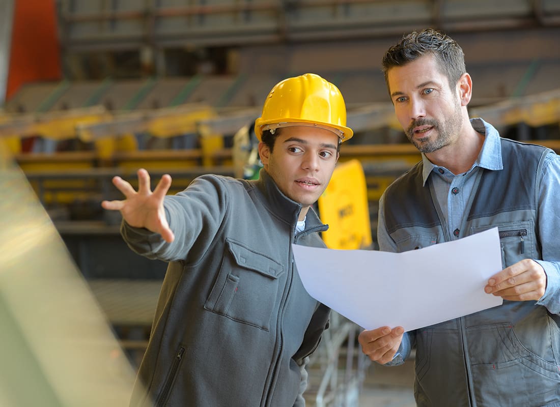 Insurance by Industry - Two Engineers Check Out a Construction Site